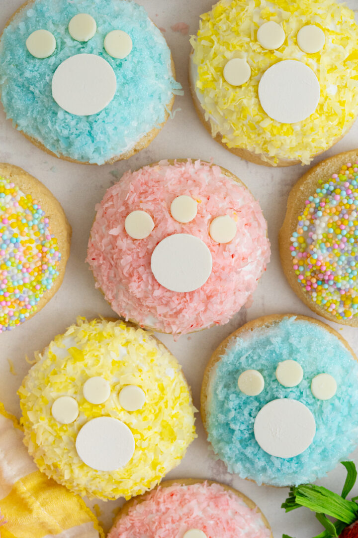 cookies on a white surface