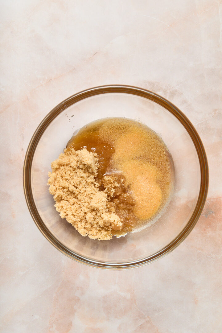 glaze ingredients in a clear bowl