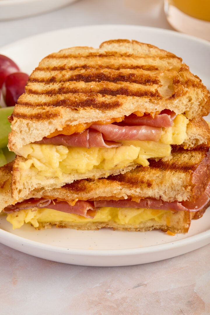 panini on a white plate