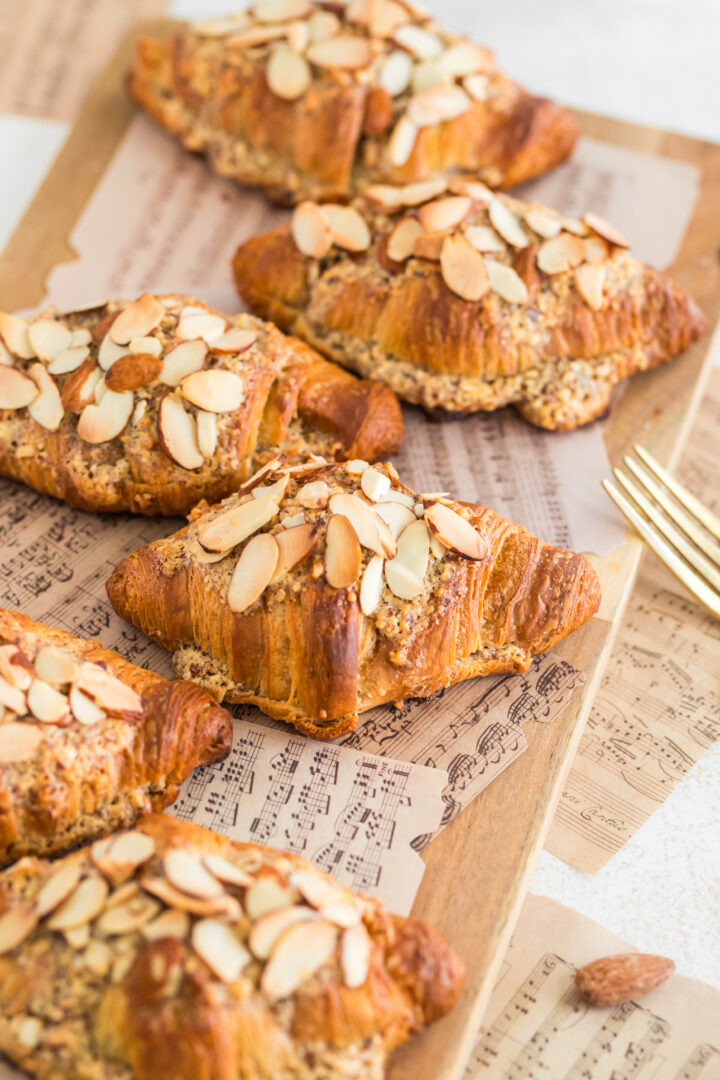 croissants on brown paper