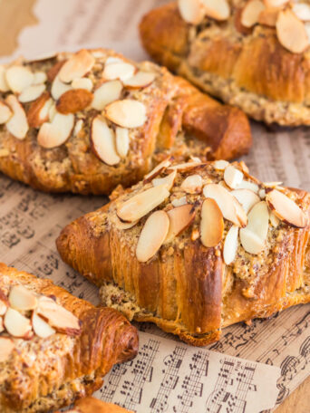 croissants on brown paper