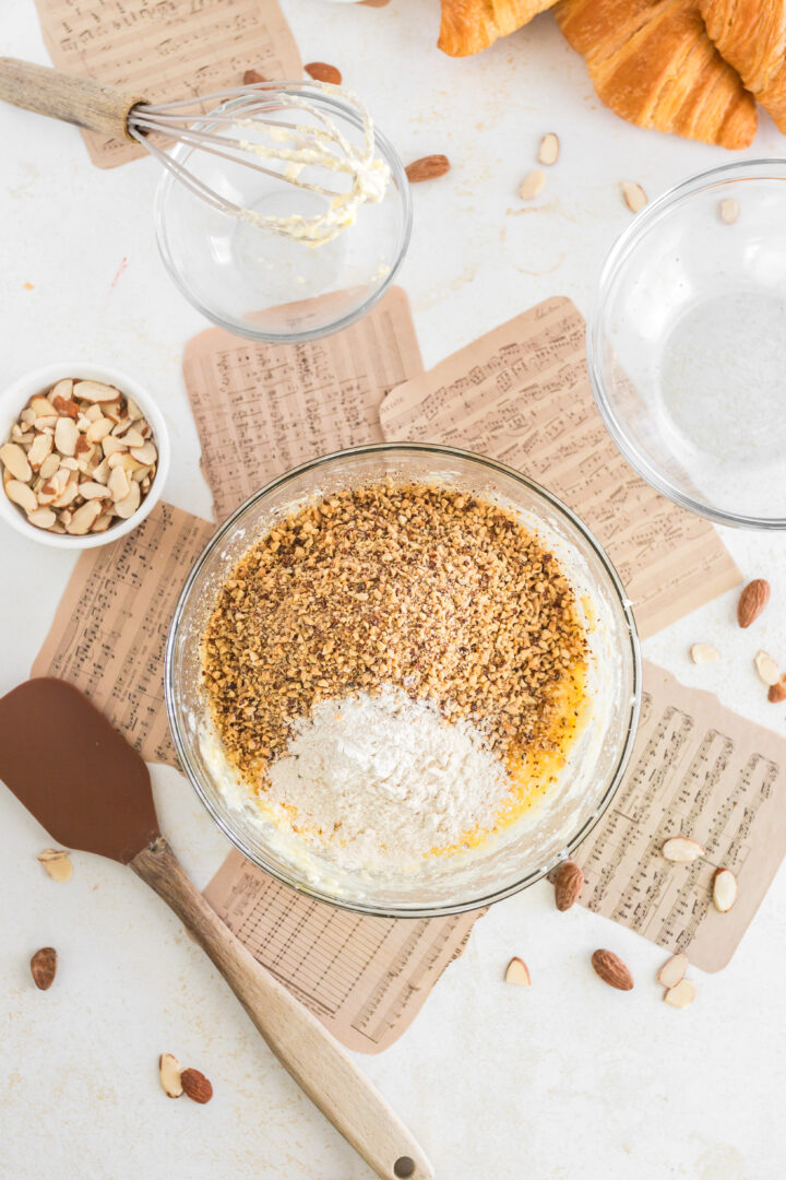 almond ingredients in a clear bowl