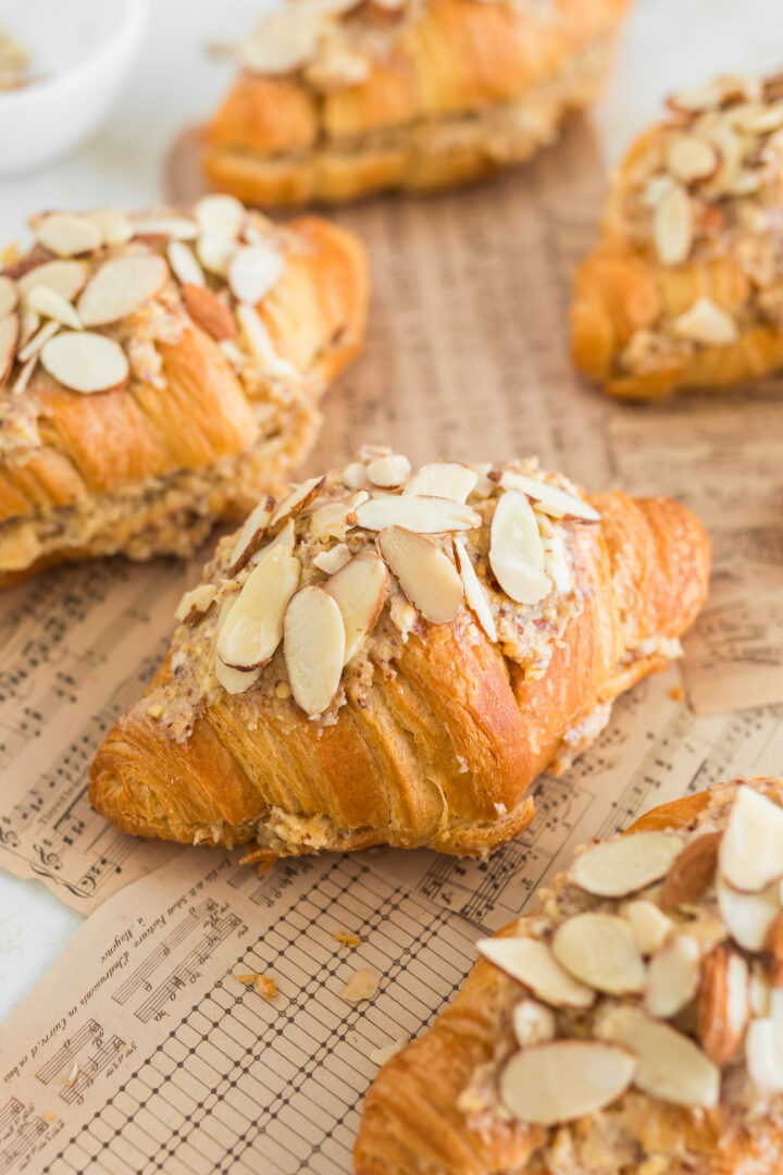 croissants on brown paper