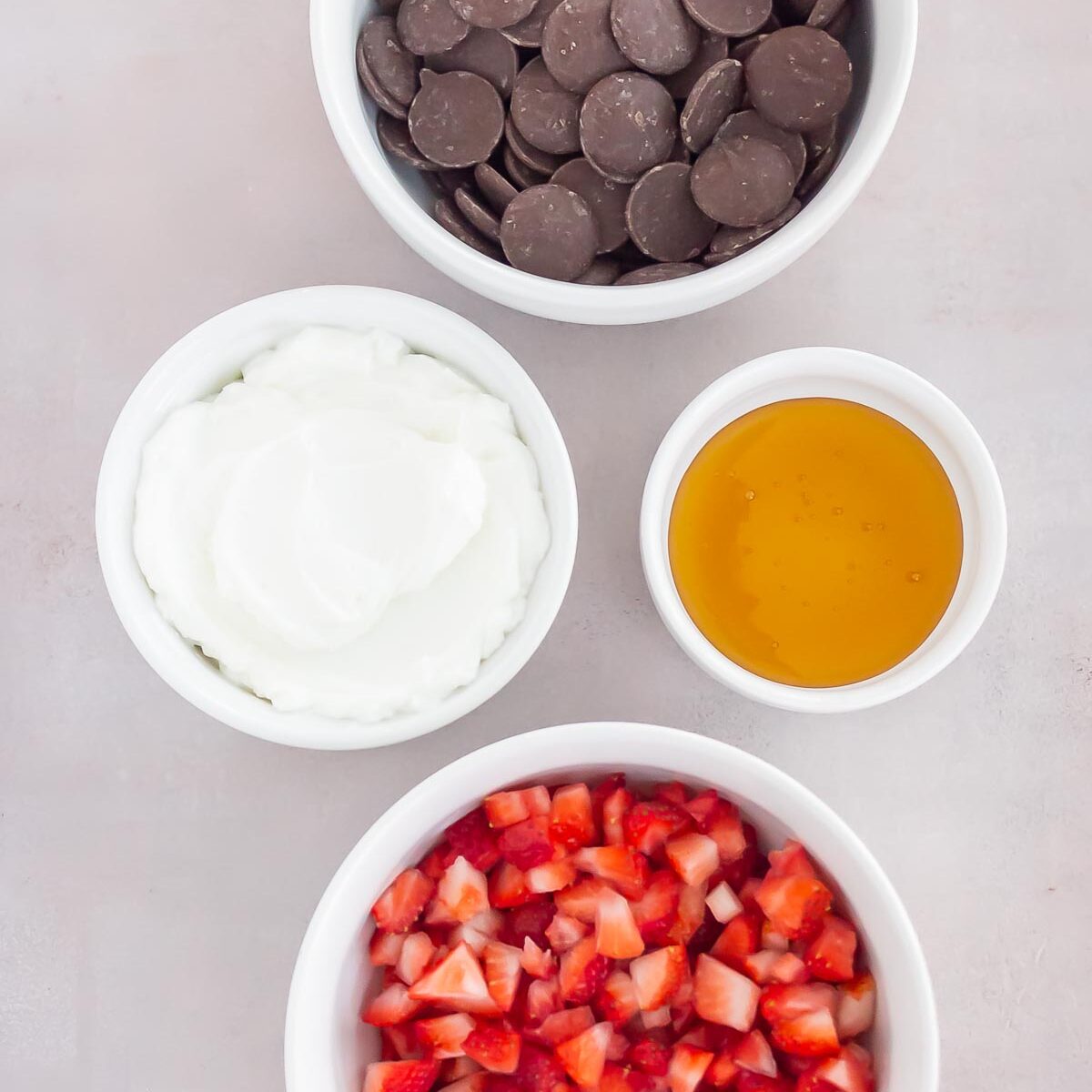 ingredients on a white pink surface