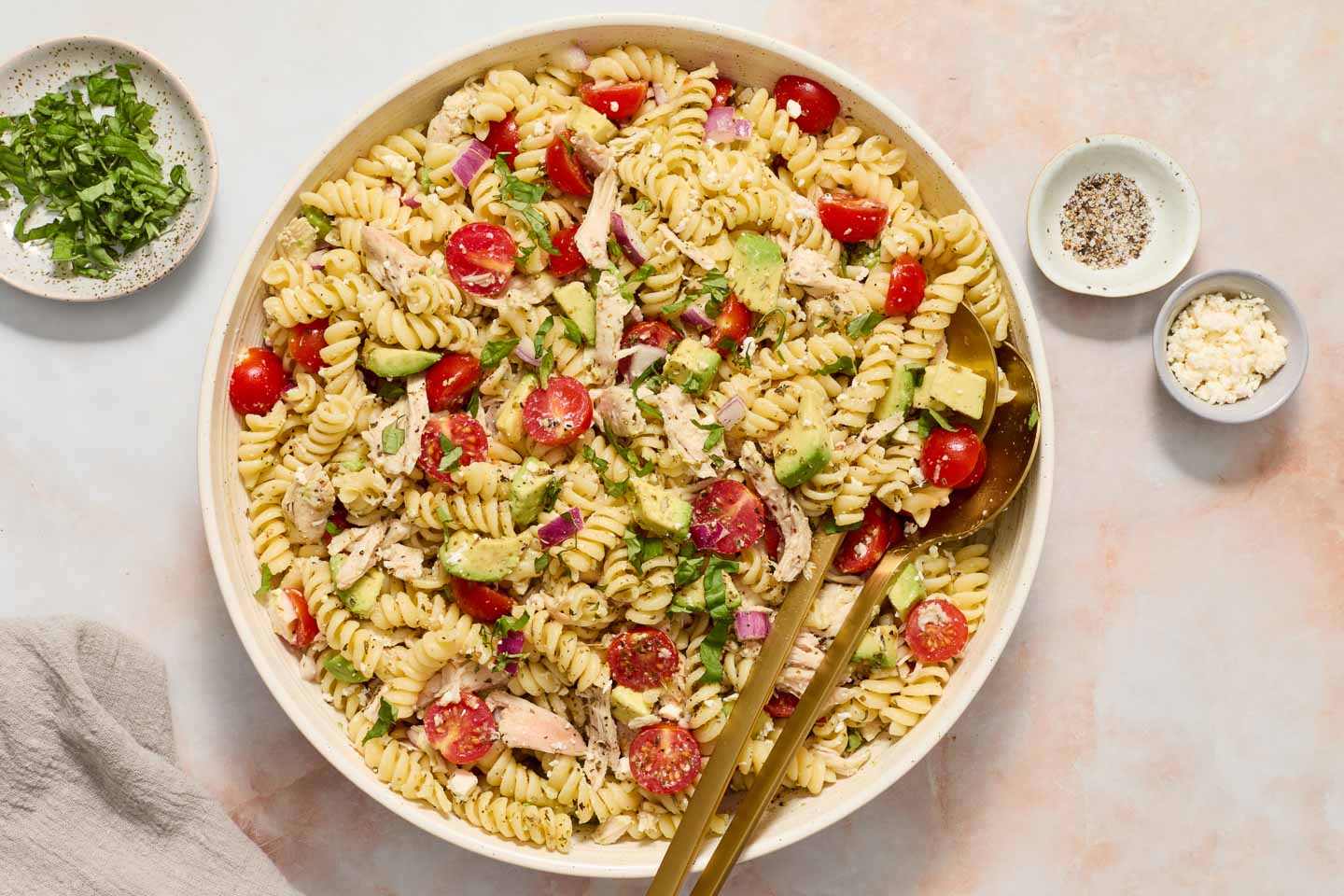 Chicken Avocado Pasta Salad