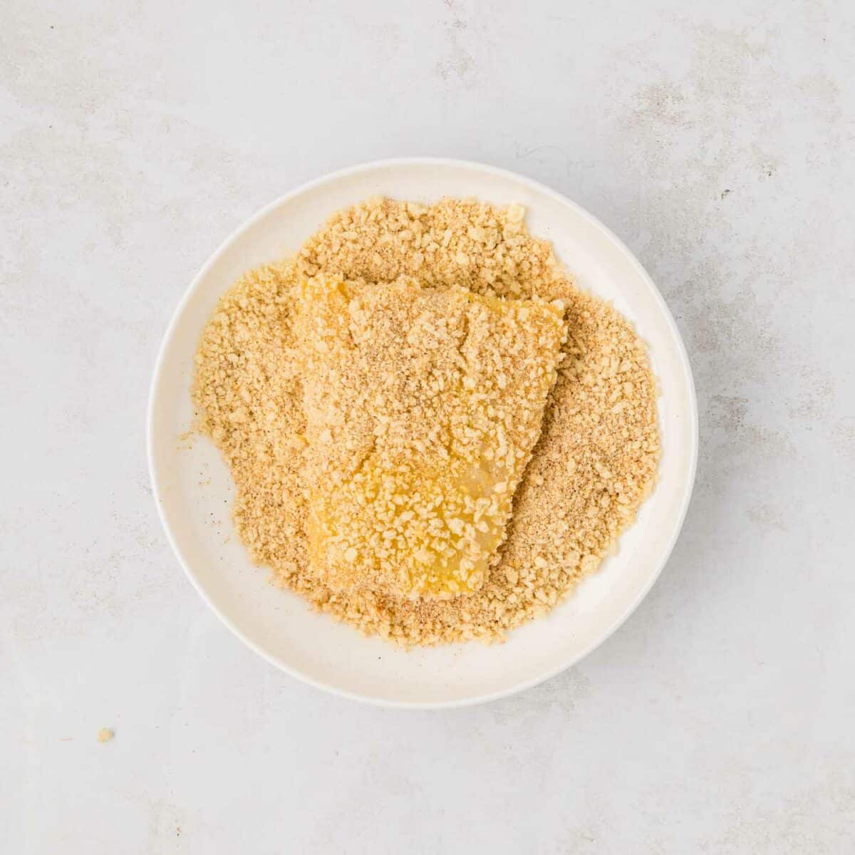 cod dipped in bread crumb mixture