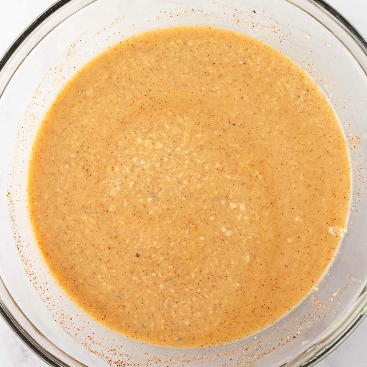 ingredients mixed in a glass bowl