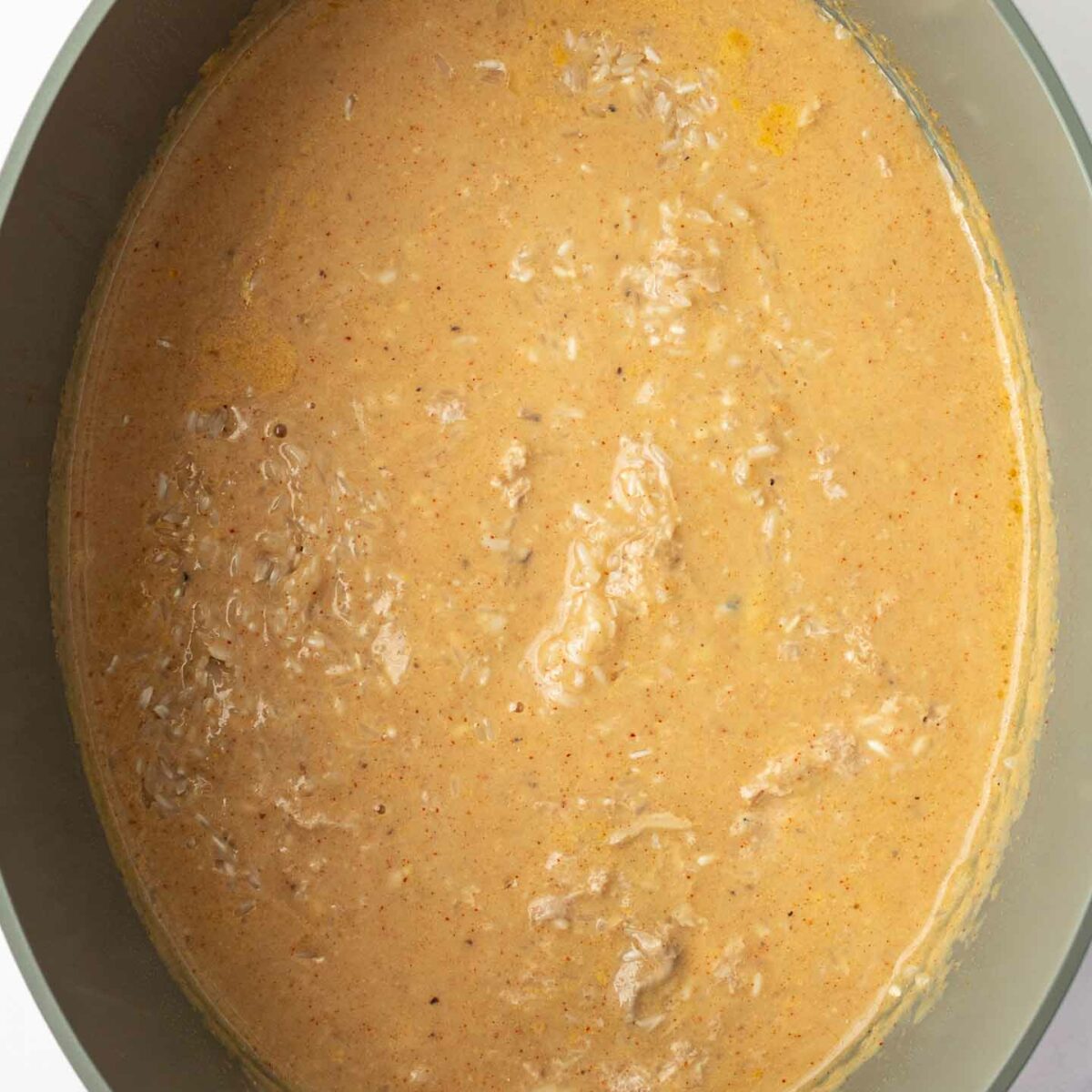 rice added to slow cooker